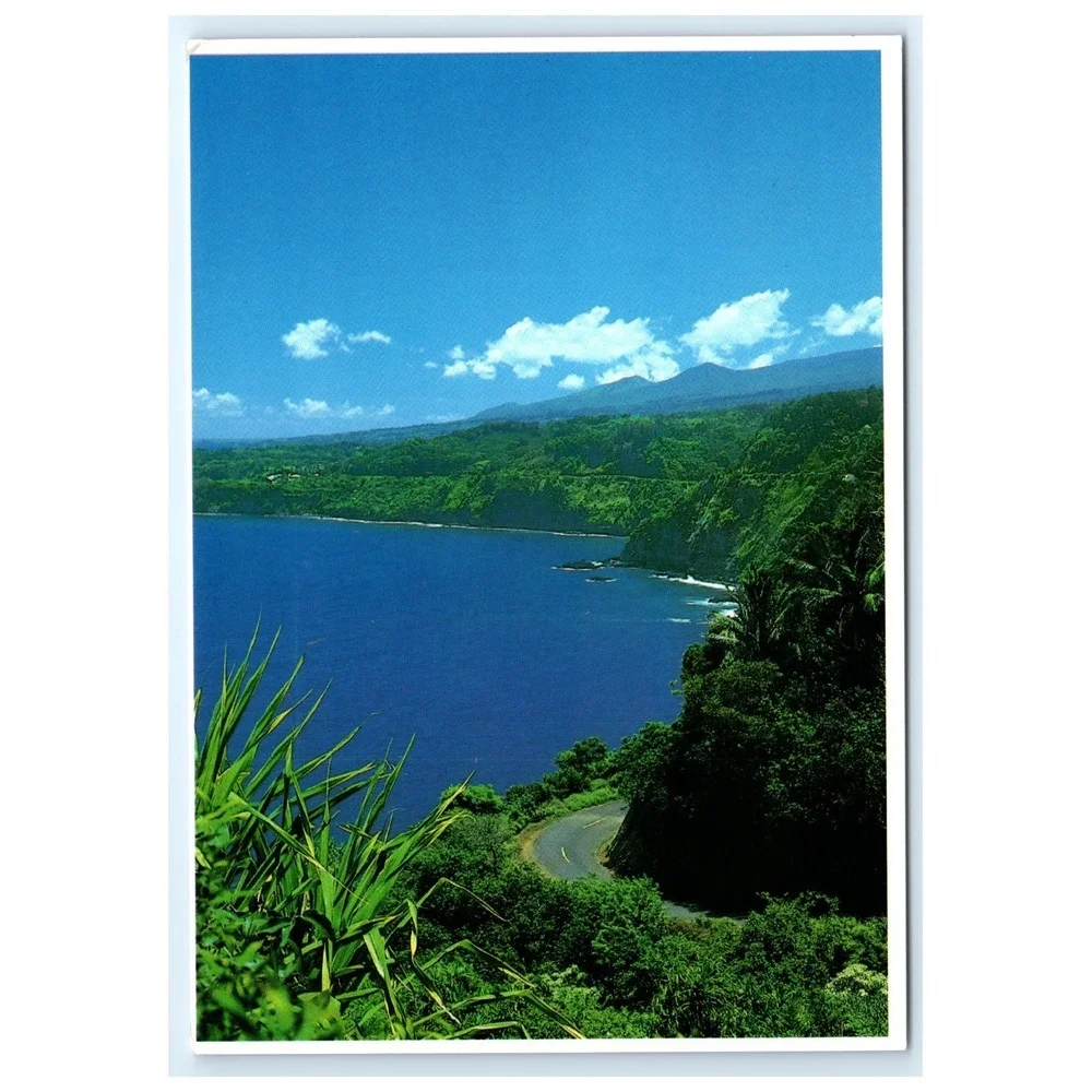 Road‎ To Hana Coastal Highway Waterfalls Lush Shoreline Island Maui HI Postcard